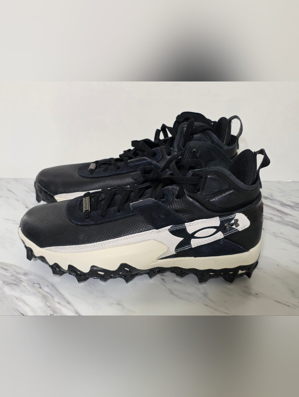 Under Armour Black and White Baseball Cleats